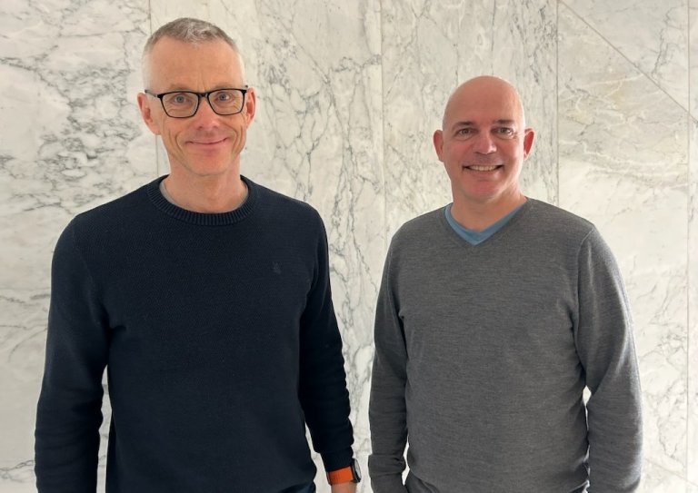 Kjetil Digre, leder for kunnskap og fordeling, og Greg Resar, statistikk- og analyseansvarlig